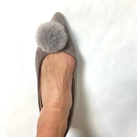 SOLE SOCIETY Mirem Suede Pom Pumps - Picture 2 of 16